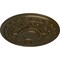 Ekena Millwork Tellson Ceiling Medallion (Fits Canopies up to 6 3/4"), Hand-Painted Brass, 30 5/8"OD x 2 1/2"P CM30TEBRS - alternate 3